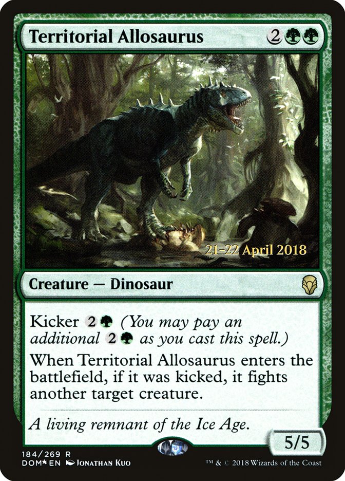 Territorial Allosaurus  [Dominaria Prerelease Promos] | Grognard Games