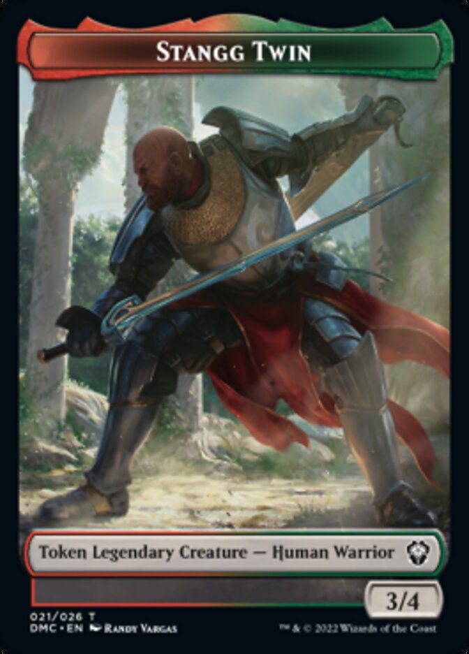 Soldier // Stangg Twin Double-sided Token [Dominaria United Tokens] | Grognard Games