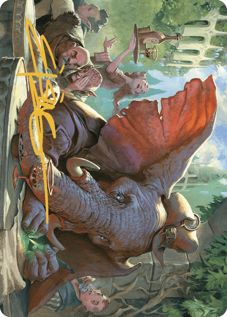 Loxodon Eavesdropper Art Card (Gold-Stamped Signature) [Murders at Karlov Manor Art Series] | Grognard Games