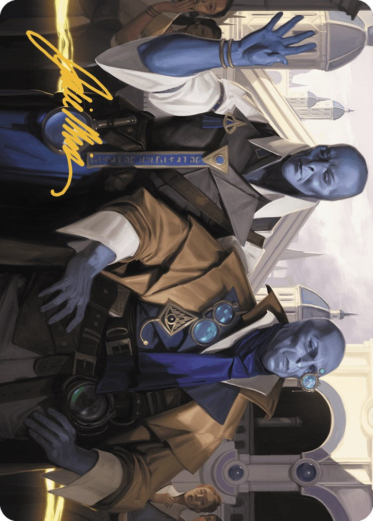 Hotshot Investigators Art Card (Gold-Stamped Signature) [Murders at Karlov Manor Art Series] | Grognard Games