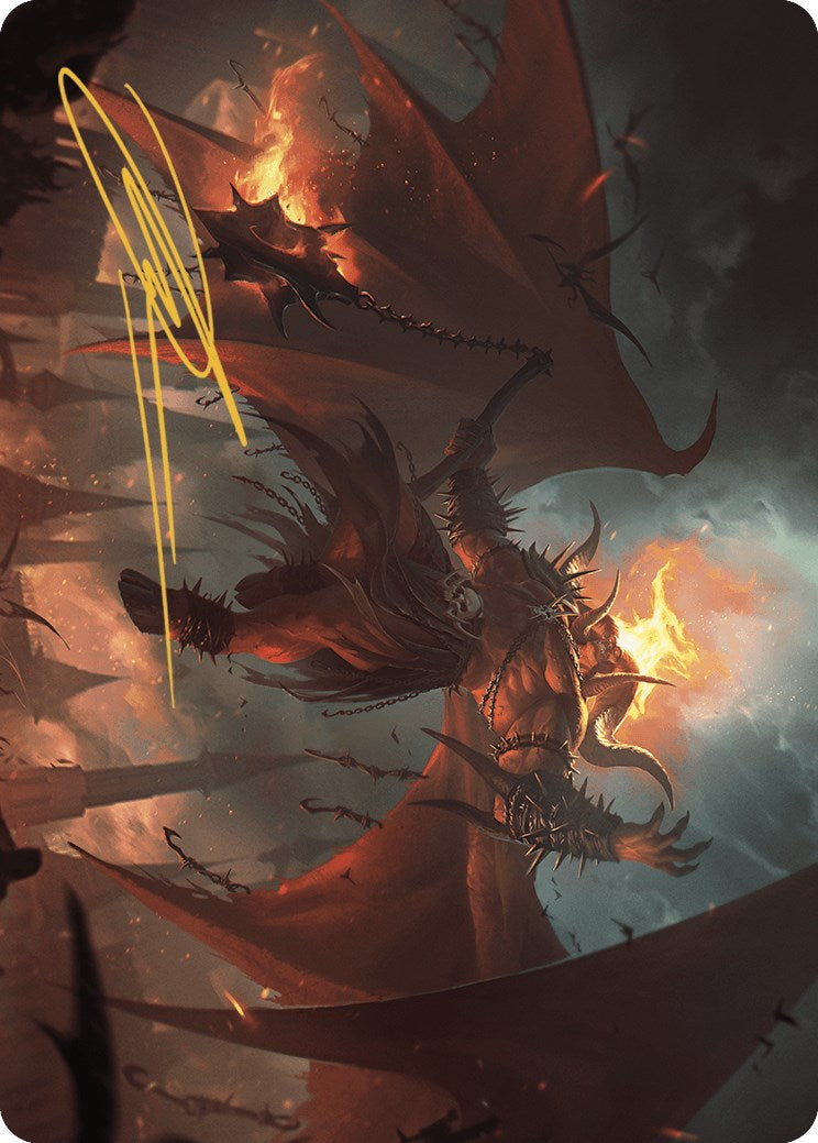 Rakdos, Patron of Chaos Art Card (22/49) (Gold-Stamped Signature) [Murders at Karlov Manor Art Series] | Grognard Games