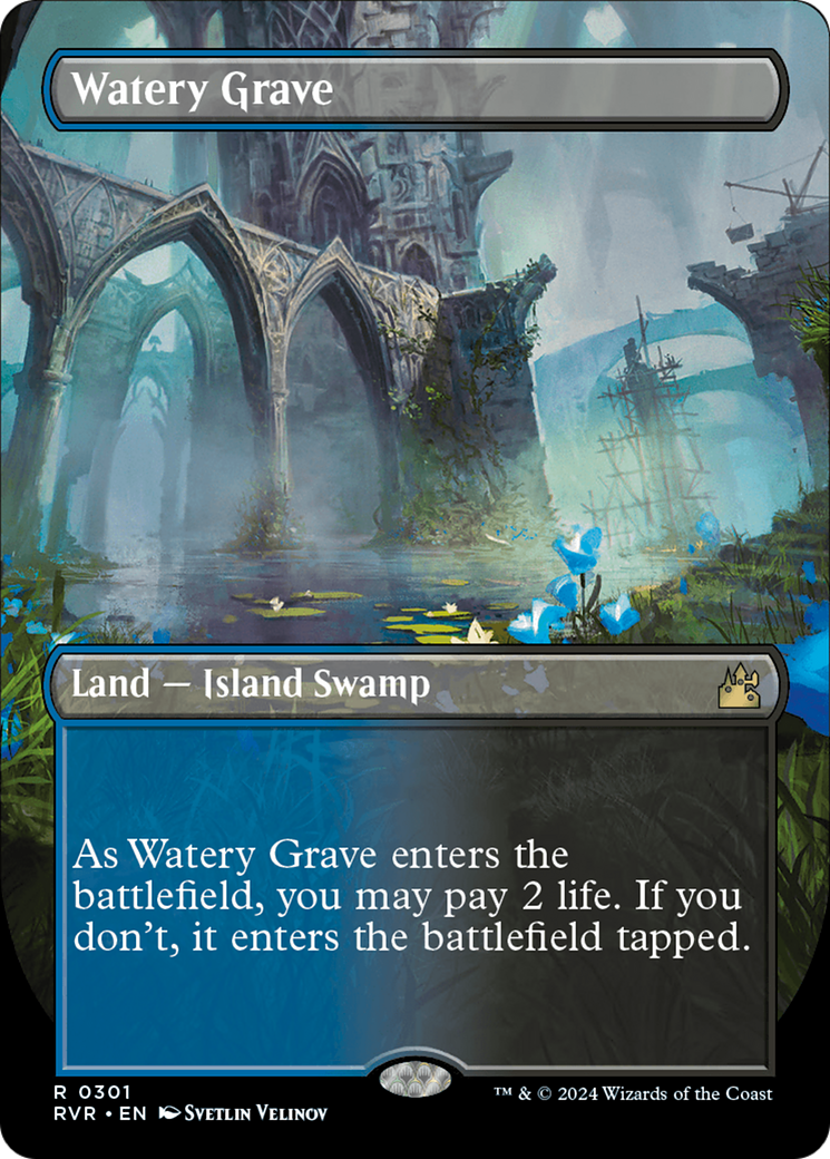 Watery Grave (Borderless) [Ravnica Remastered] | Grognard Games