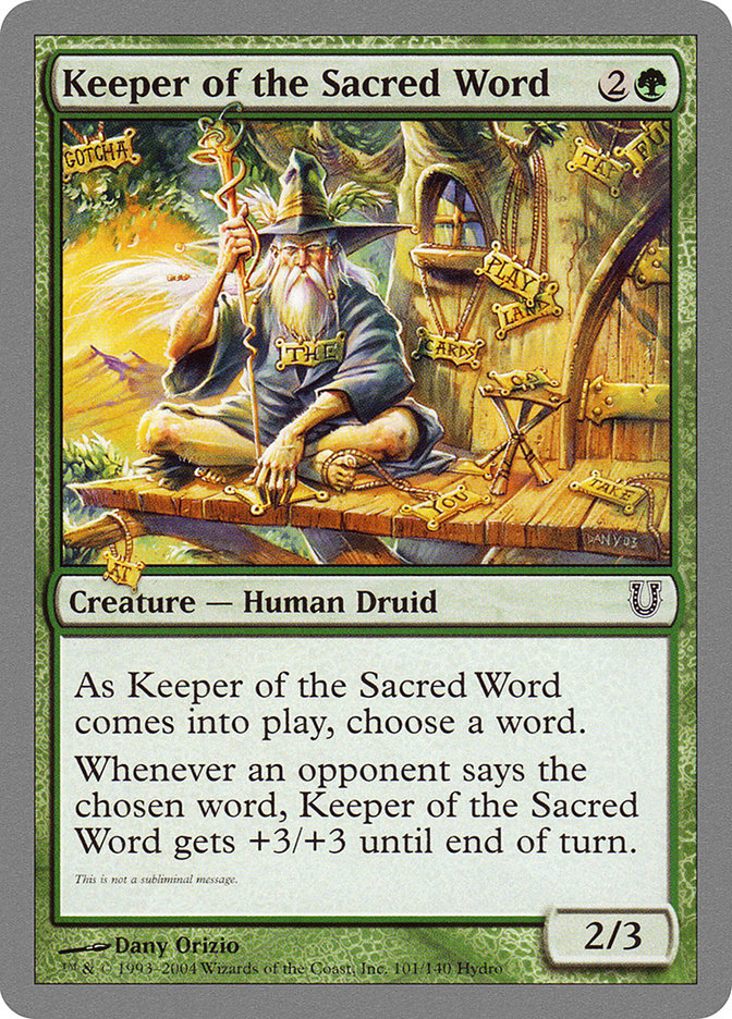 Keeper of the Sacred Word [Unhinged] | Grognard Games