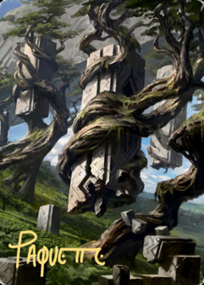 Forest 2 Art Card (Gold-Stamped Signature) [Zendikar Rising Art Series] | Grognard Games