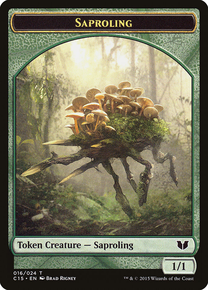 Saproling // Spider Double-Sided Token [Commander 2015 Tokens] | Grognard Games