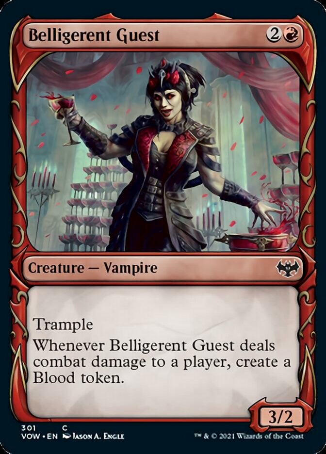 Belligerent Guest (Showcase Fang Frame) [Innistrad: Crimson Vow] | Grognard Games