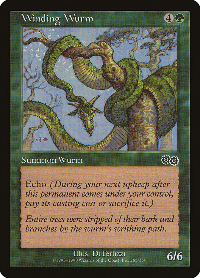 Winding Wurm [Urza's Saga] | Grognard Games