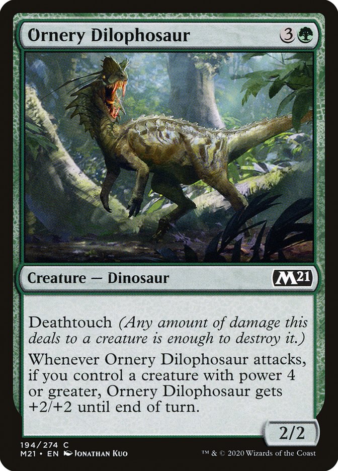 Ornery Dilophosaur [Core Set 2021] | Grognard Games