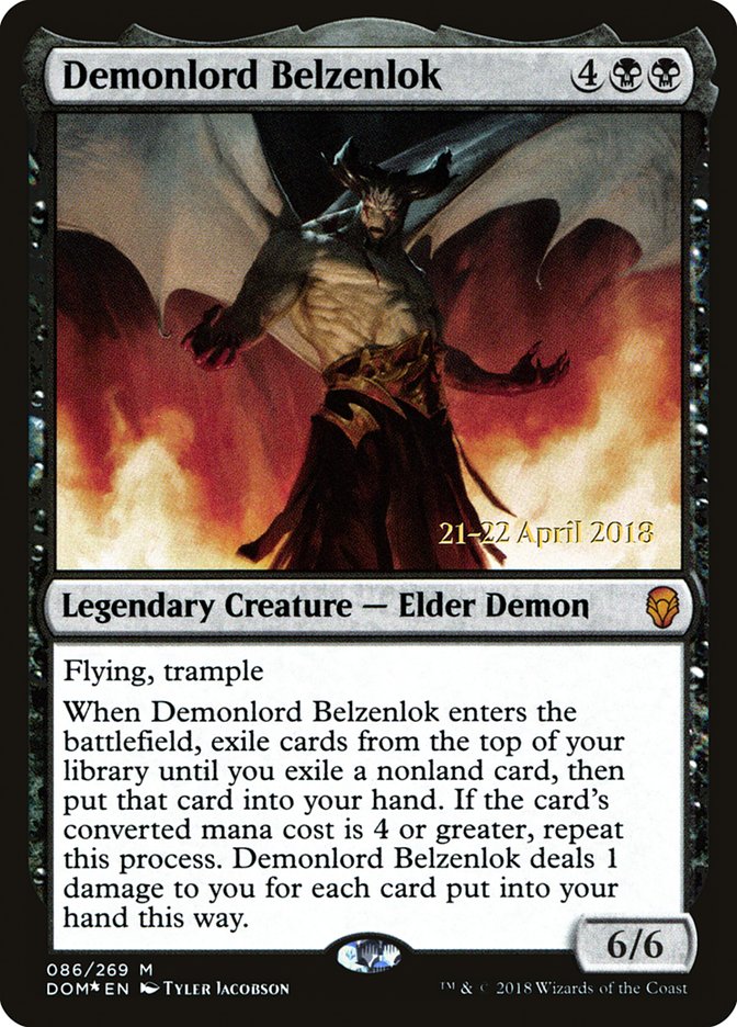 Demonlord Belzenlok  [Dominaria Prerelease Promos] | Grognard Games