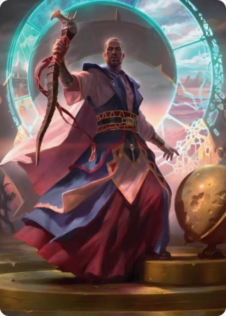 Teferi, Who Slows the Sunset Art Card [Innistrad: Midnight Hunt Art Series] | Grognard Games