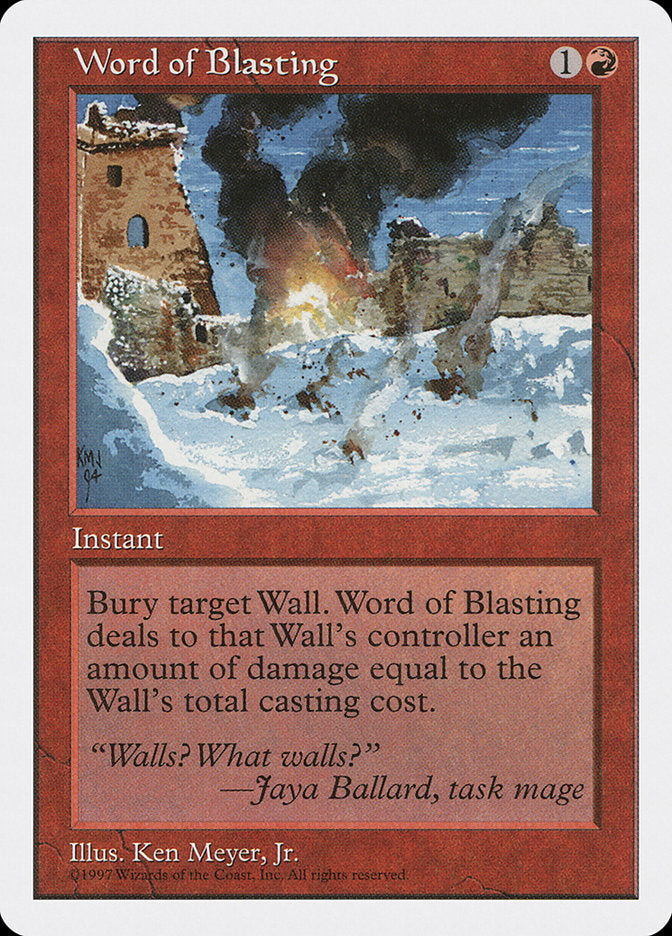 Word of Blasting [Fifth Edition] | Grognard Games
