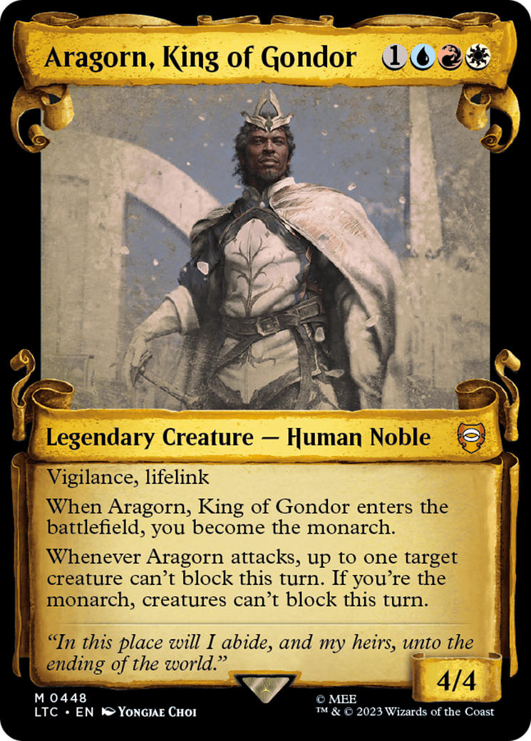 Aragorn, King of Gondor [The Lord of the Rings: Tales of Middle-Earth Commander Showcase Scrolls] | Grognard Games