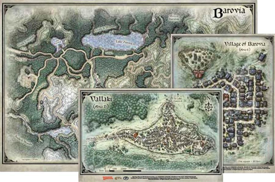 D&D Game Mat - Curse of Strahd: Barovia Map Set | Grognard Games