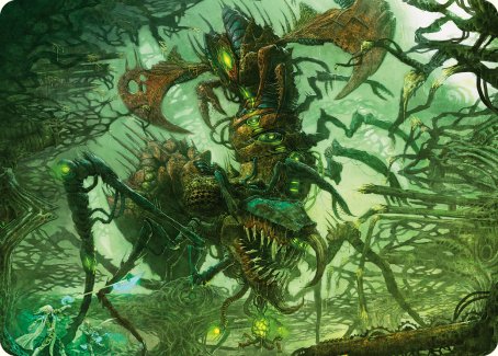 Skyscythe Engulfer Art Card [Phyrexia: All Will Be One Art Series] | Grognard Games