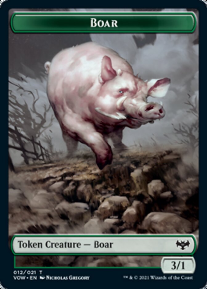 Insect // Boar Double-sided Token [Innistrad: Crimson Vow Tokens] | Grognard Games