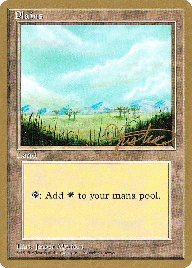 Plains (mj365) (Mark Justice) [Pro Tour Collector Set] | Grognard Games