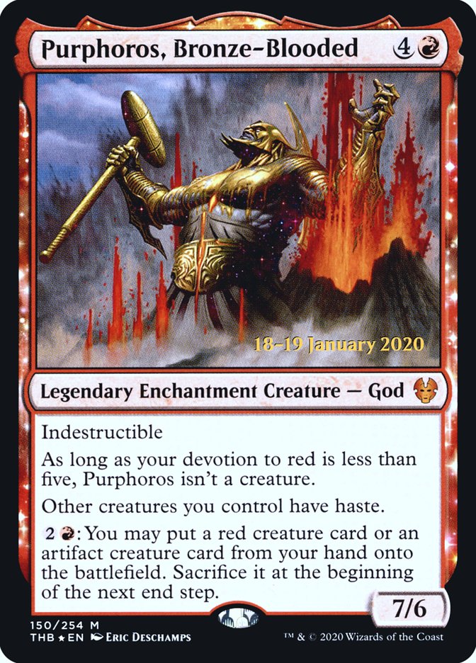 Purphoros, Bronze-Blooded [Theros Beyond Death Prerelease Promos] | Grognard Games