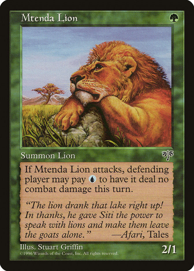 Mtenda Lion [Mirage] | Grognard Games