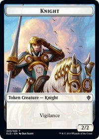 Knight // Food (17) Double-sided Token [Throne of Eldraine Tokens] | Grognard Games