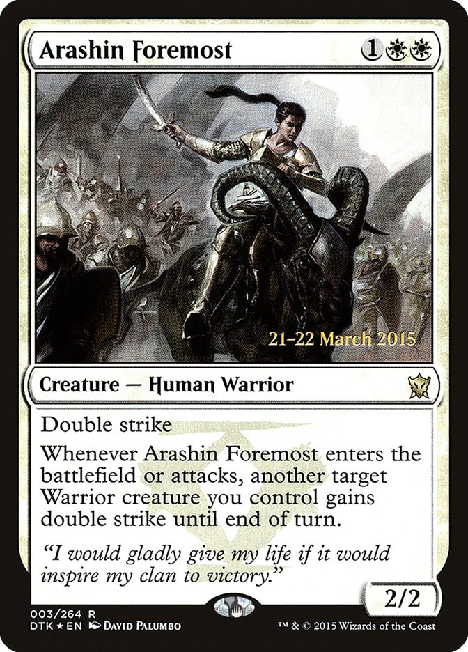 Arashin Foremost  [Dragons of Tarkir Prerelease Promos] | Grognard Games