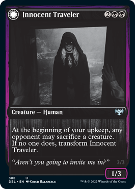 Innocent Traveler // Malicious Invader [Innistrad: Double Feature] | Grognard Games