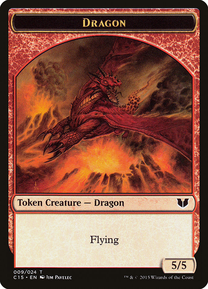 Dragon // Dragon Double-Sided Token [Commander 2015 Tokens] | Grognard Games