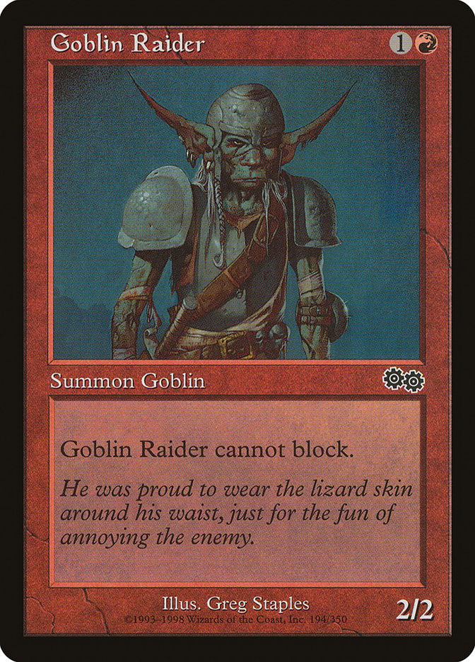 Goblin Raider [Urza's Saga] | Grognard Games