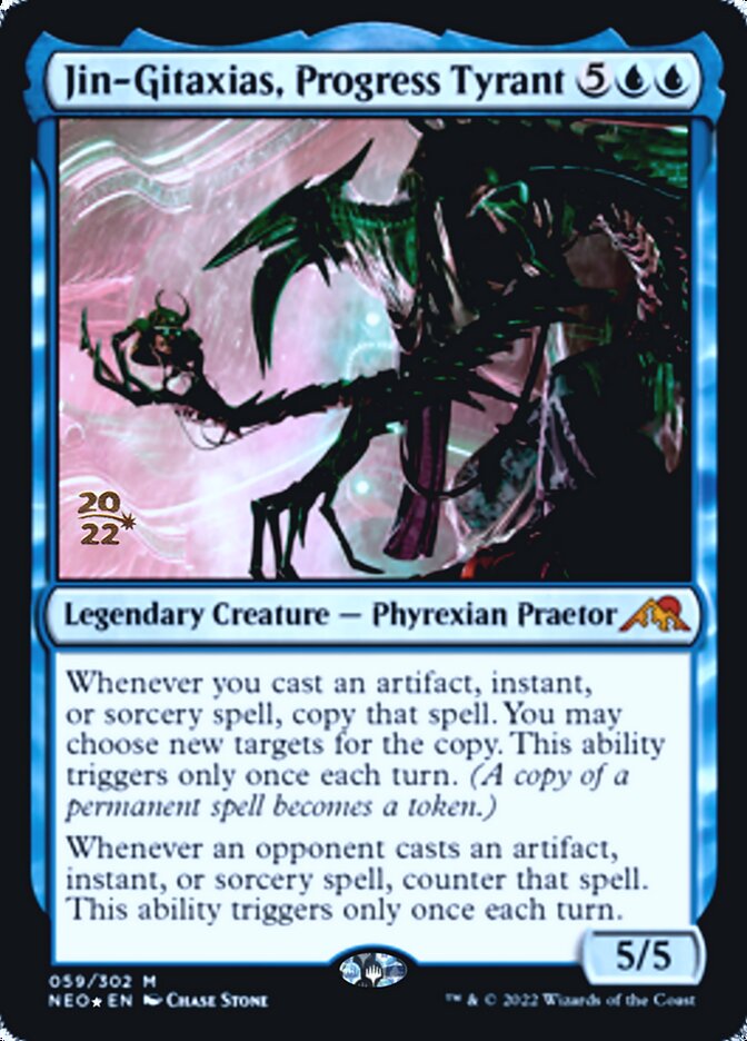 Jin-Gitaxias, Progress Tyrant [Kamigawa: Neon Dynasty Prerelease Promos] | Grognard Games