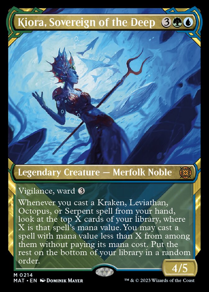 Kiora, Sovereign of the Deep (Showcase Halo Foil) [March of the Machine: The Aftermath] | Grognard Games