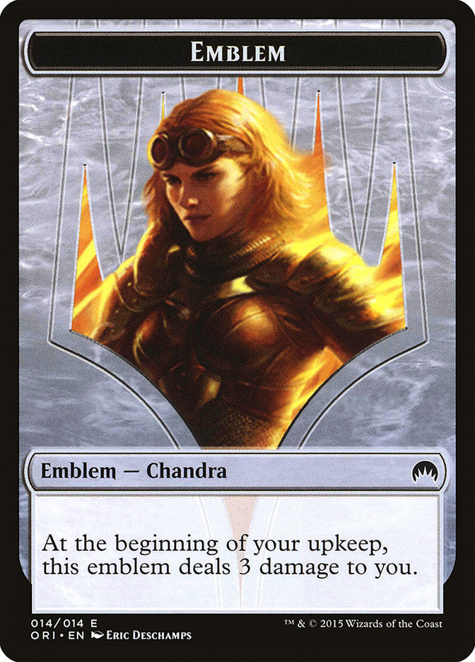 Chandra, Roaring Flame Emblem [Magic Origins Tokens] | Grognard Games