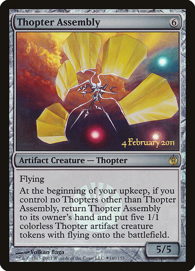 Thopter Assembly [Mirrodin Besieged Prerelease Promos] | Grognard Games