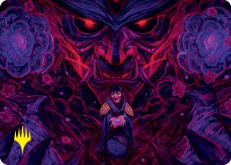 Reckoner Shakedown Art Card (Gold-Stamped Signature) [Kamigawa: Neon Dynasty Art Series] | Grognard Games