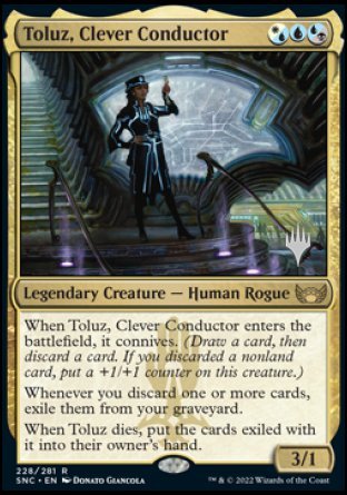 Toluz, Clever Conductor (Promo Pack) [Streets of New Capenna Promos] | Grognard Games
