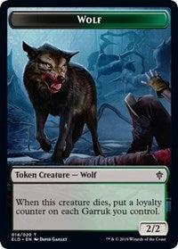 Wolf // Food (17) Double-sided Token [Throne of Eldraine Tokens] | Grognard Games