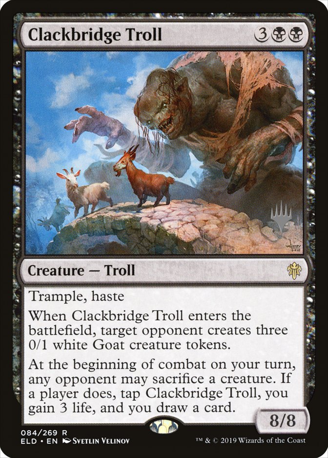 Clackbridge Troll (Promo Pack) [Throne of Eldraine Promos] | Grognard Games