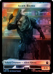 Alien Rhino // Treasure (0061) Double-Sided Token (Surge Foil) [Doctor Who Tokens] | Grognard Games