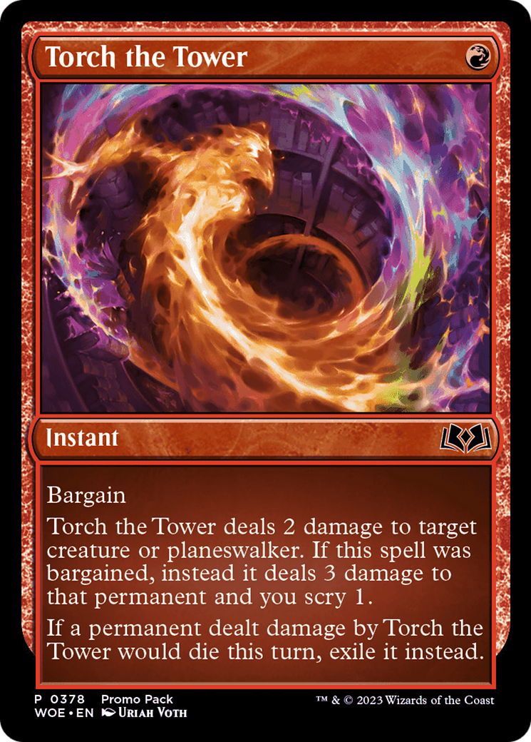 Torch the Tower (Promo Pack) [Wilds of Eldraine Promos] | Grognard Games