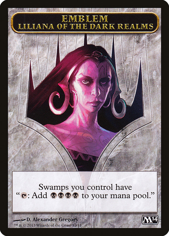 Liliana of the Dark Realms Emblem [Magic 2014 Tokens] | Grognard Games