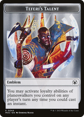 First Mate Ragavan // Teferi's Talent Emblem Double-Sided Token [March of the Machine Commander Tokens] | Grognard Games