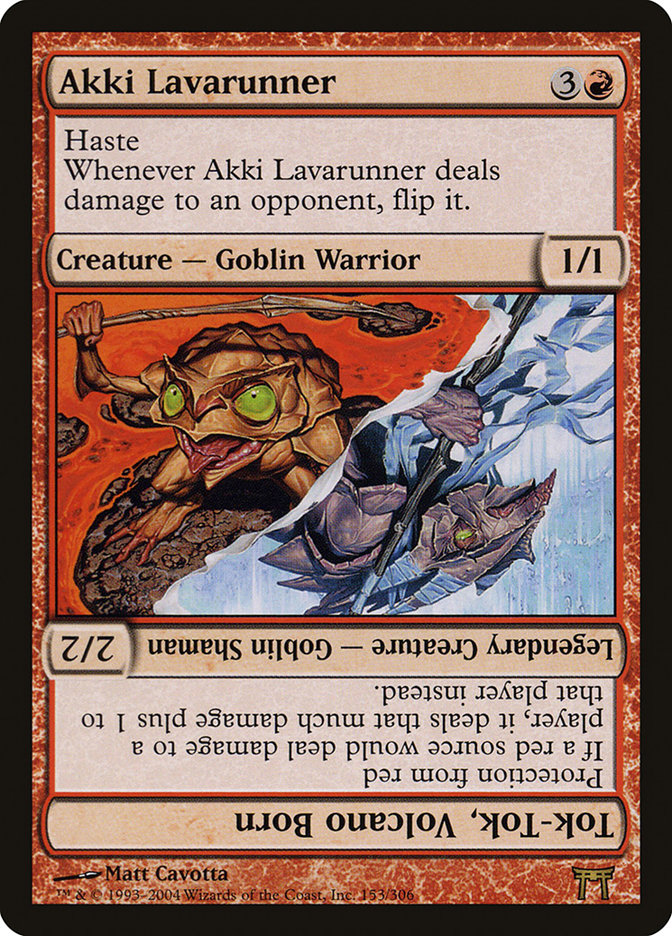 Akki Lavarunner // Tok-Tok, Volcano Born [Champions of Kamigawa] | Grognard Games