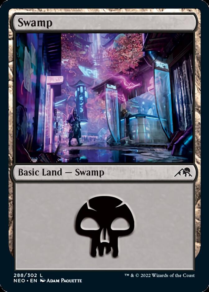 Swamp (288) [Kamigawa: Neon Dynasty] | Grognard Games