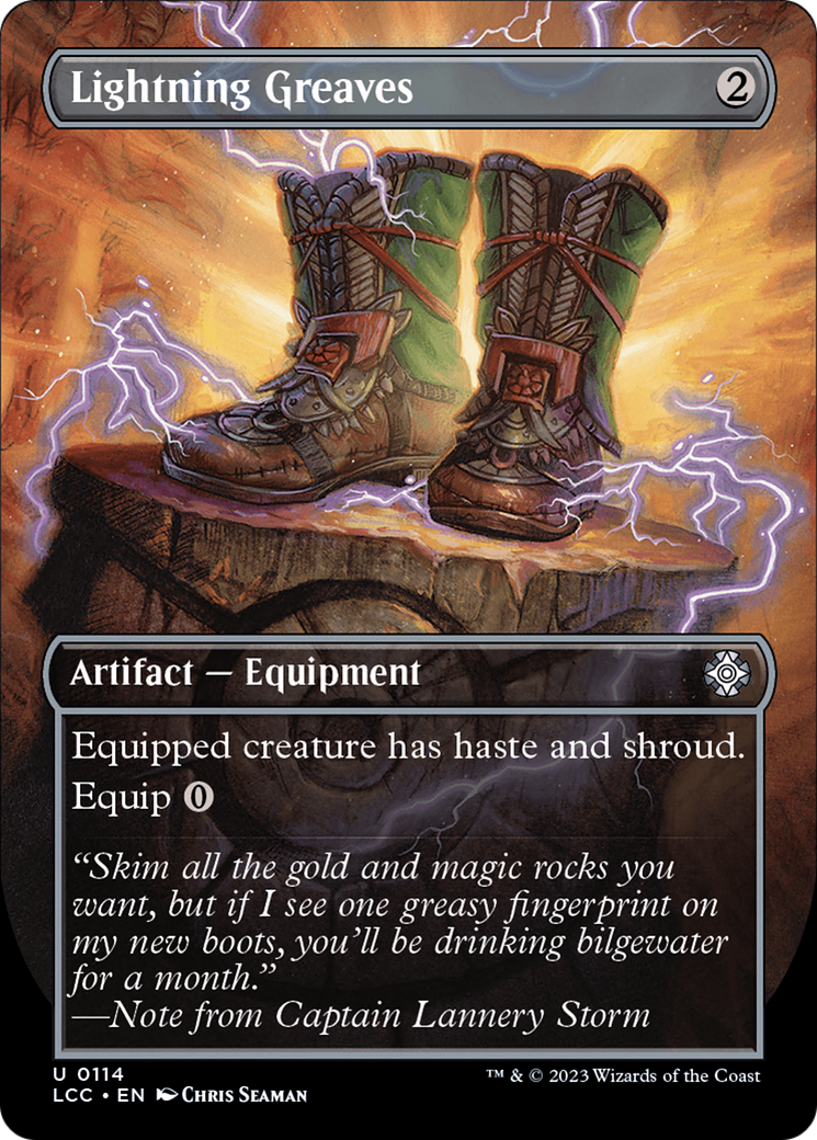 Lightning Greaves (Borderless) [The Lost Caverns of Ixalan Commander] | Grognard Games