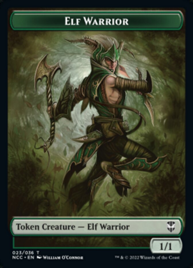 Elf Warrior // Wurm Double-sided Token [Streets of New Capenna Commander Tokens] | Grognard Games