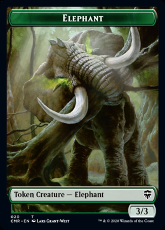 Elephant // Soldier Token [Commander Legends Tokens] | Grognard Games