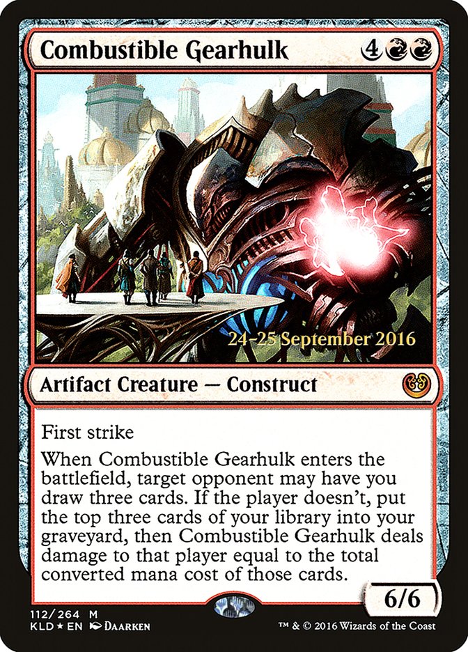 Combustible Gearhulk  [Kaladesh Prerelease Promos] | Grognard Games