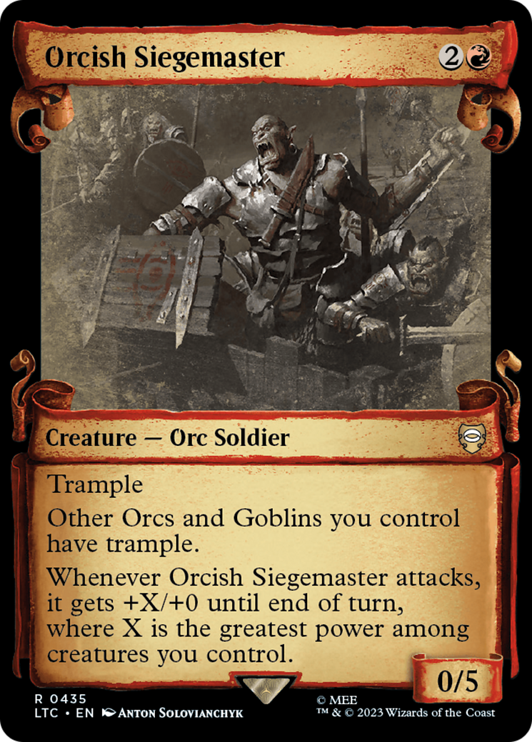 Orcish Siegemaster [The Lord of the Rings: Tales of Middle-Earth Commander Showcase Scrolls] | Grognard Games