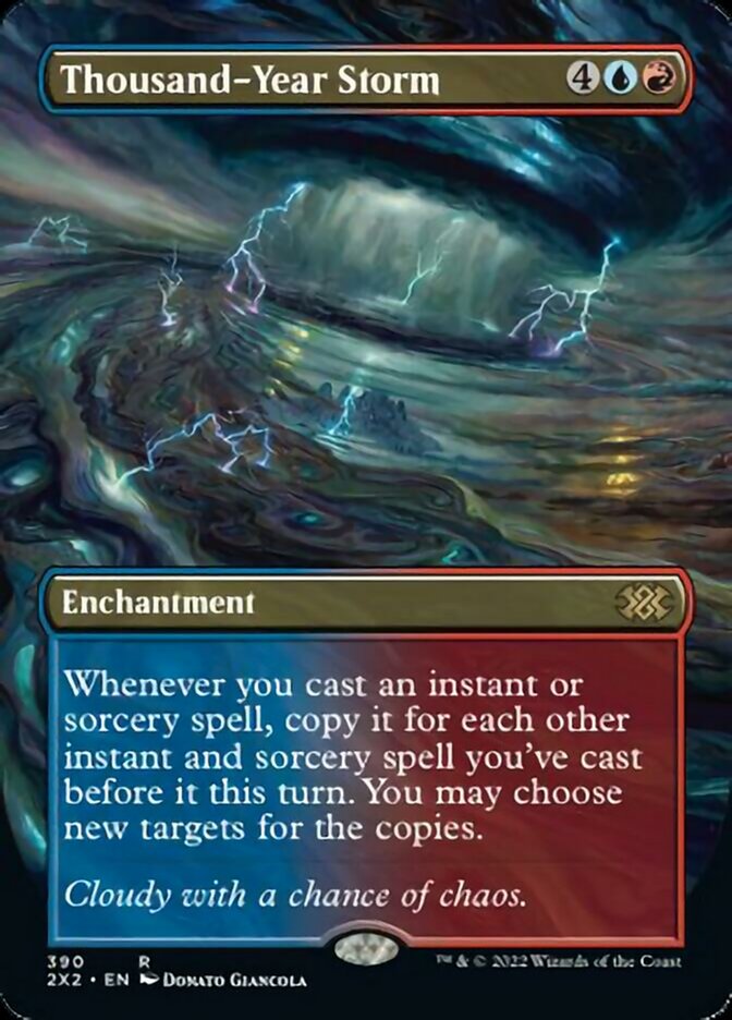 Thousand-Year Storm (Borderless Alternate Art) [Double Masters 2022] | Grognard Games