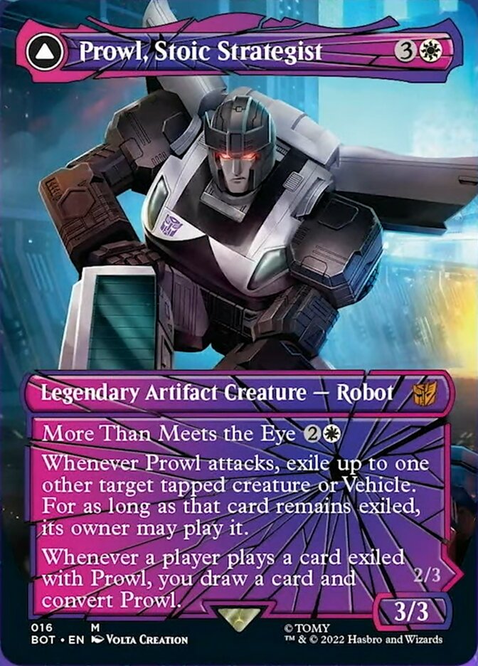 Prowl, Stoic Strategist // Prowl, Pursuit Vehicle (Shattered Glass) [Universes Beyond: Transformers] | Grognard Games