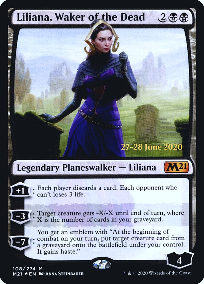 Liliana, Waker of the Dead  [Core Set 2021 Prerelease Promos] | Grognard Games