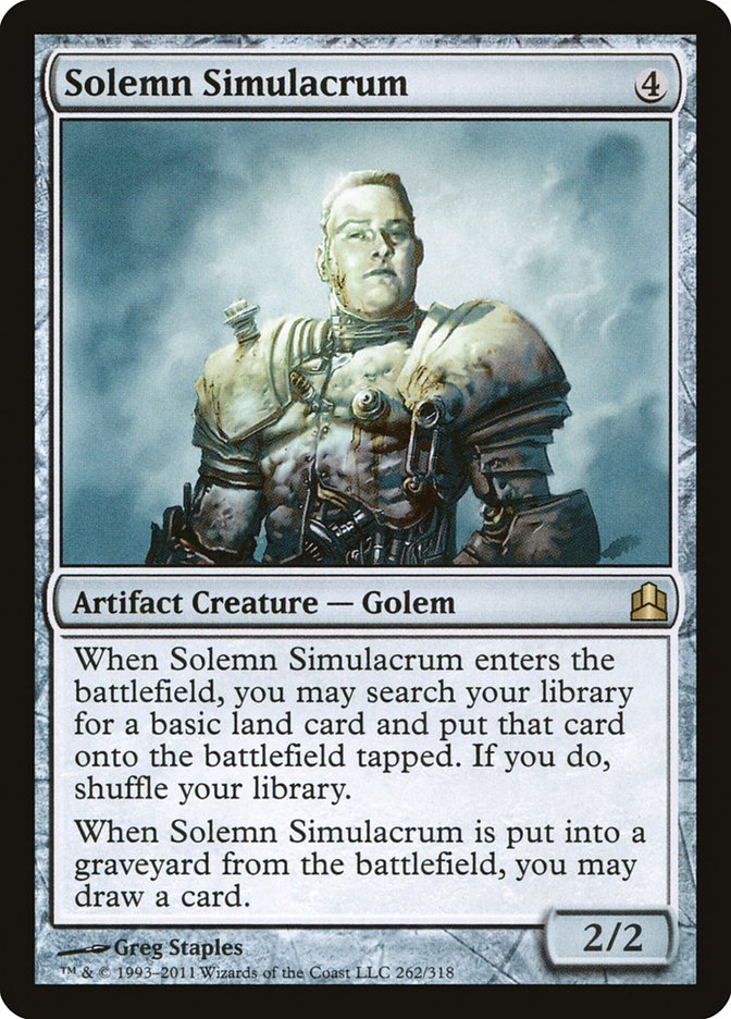 Solemn Simulacrum [Commander 2011] | Grognard Games